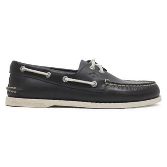 Sperry Top-Sider Authentic Original 2-Eye Full Grain Leather Mens Boat Shoes - Navy Marine - Size:UK 12