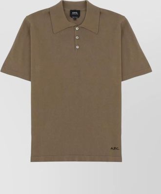 A.P.C. cotton logo polo shirt