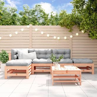 vidaXL Juego De Muebles De Jard&iacute;n 6 Pzas Madera Maciza Abeto Douglas Vidaxl