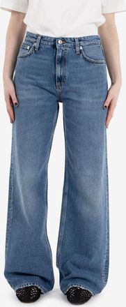 Roy Rogers Eva Herzigova x Roy Rogers Jeans super wide vintage wash blu