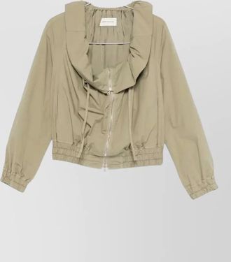 Dries Van Noten hooded jacket elastic cuffs hem pockets
