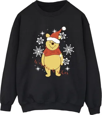 Disney Dames/Dames Winnie The Pooh Winter Wishes Sweatshirt (Zwart)
