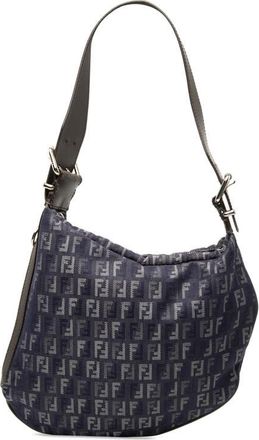 Fendi Pre-owned Fendi Zucchino Denim Oyster Shoulder Bag Ladies RZ7AHN6CHLG5XH2A