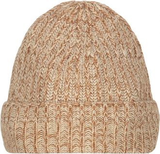 Malo Gebreide muts - Heren - Hoeden - Beige - ONE Size - Kasjmier - Accessoires
