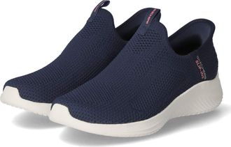 Skechers Womens Ultra Flex 3.0 Easy Win Slip-On Sneakers, Navy Knit/Trim, 8 UK