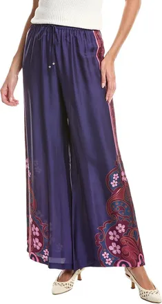 Johnny Was Frankie Easy Silk-Blend Pant