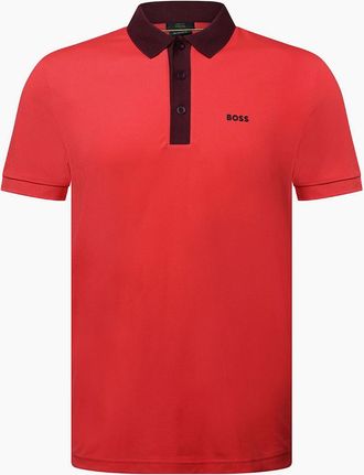 HUGO BOSS Mens Paule Rib Polo Shirt - Red - Size: 40