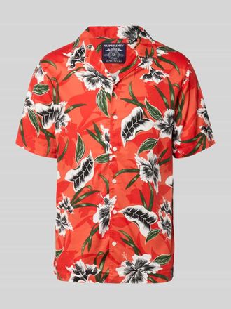 Superdry Regular Fit Freizeithemd mit Reverskragen in Rot, Gr&ouml;&szlig;e XXXL