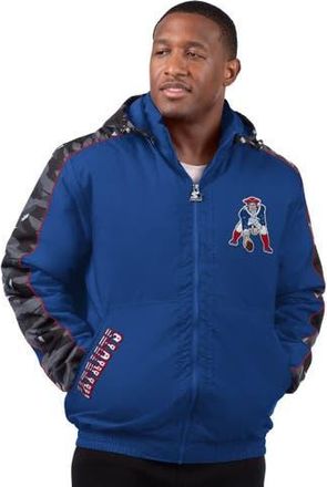 Starter Mens Starter Navy New England Patriots Thursday Night Gridiron Full-Zip Hoodie Jacket at Nordstrom, Size Medium