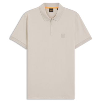 HUGO BOSS Heren Regular Poloshirt met Korte Mouwen (Grijs)