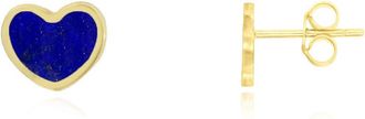 The Lovery Mini Lapis Heart Stud Earrings