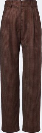 Blaz&eacute; Milano Blaz&eacute; Milano Fox checked virgin wool straight pants