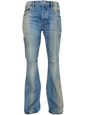 Purple Gaia trousers - men - Cotton/Elastane - 29 - Blue