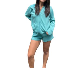 Vintage Havana Cloud Shorts In Marine Green