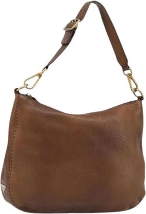 Prada Pre-owned Vintage Schoudertas - Dames - Vintage Schoudertas - Bruin - ONE Size - Leer - Vintage