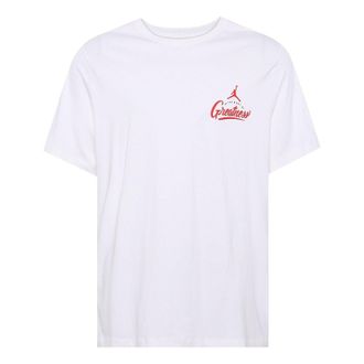 Nike Jordan Air Jordan Man Back Print Basketball Short Sleeve Men White CI0079-100