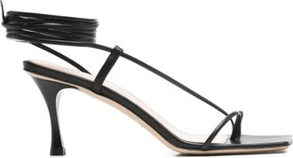 Montroi Sandali con punta quadrata - Nero