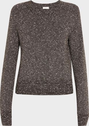 A.L.C. Zoe Crewneck Boucl&eacute; Tweed Sweater
