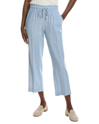 Anne Klein Drawstring Wide Leg Crop Pant