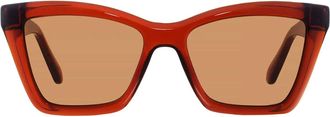 Ferragamo Bronze Cat Eye Ladies Sunglasses SF2039SE 224 53
