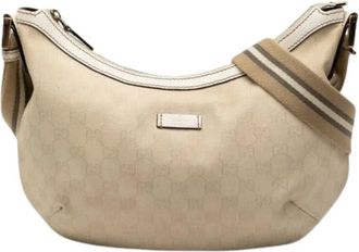 Gucci Pre-owned Shoulder Bags, female, Beige, Size: ONE SIZE Pre-owned GG Canvas Shoulder Bag