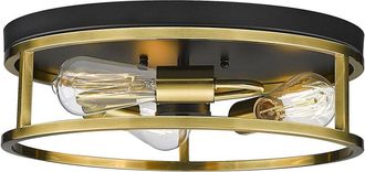 Bethel International 3-Light 16In Iron Flush Mount