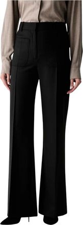 Victoria Beckham Broeken, Dames, Zwart, S, Wol, Alina Trouser