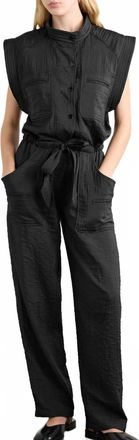 Isabel Marant Suzie Cap Sleeves Jumpsuit In Black