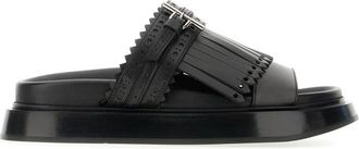 Alexander McQueen Fisherman Sandal - Dames - Sandalen - Zwart - 36 EU - Leer - Schoenen