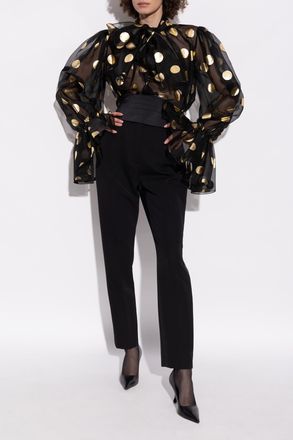 Dolce & Gabbana Polka Dot Patterned Shirt, Womens, Black