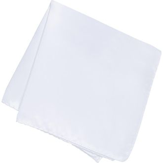 ConStruct Solid Satin Pocket Square in White at Nordstrom Rack