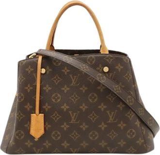 Louis Vuitton Pre-owned Vintage Canvas Tote Bag - Dames - Vintage Shopper - Bruin - ONE Size - Leer - Vintage