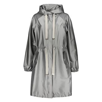 Herno Parkas, female, Gray, L, Adjustable Hooded Fabric Jacket