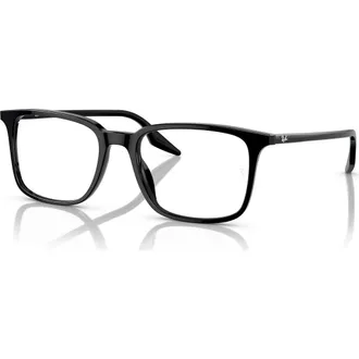 Ray-Ban 55mm Rectangle optical glasses in Black at Nordstrom