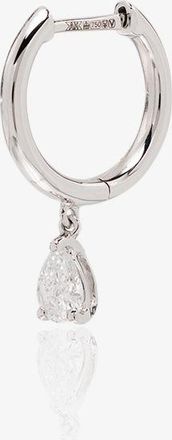 Anita Ko 18K White Gold Pear Diamond Hoop Earring - Womens - Diamond/18kt White Gold