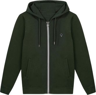 Faguo Faguo - Mesnil Zip Sweatshirt - Heren - Sweatshirts & Hoodies - Groen - Maat: XL Katoen