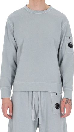 C.P. Company Blue Malfile Cotton Crewneck Sweater