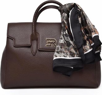 Ermanno Scervino Violet Handbag With Detachable Shoulder Strap And Gold Accents