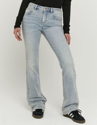 Tally Weijl Bootcut-Jeans TALLY WEIJL SPADEBOOTY, Damen, Gr. 40, N-Gr, denim blau, Denim/Jeans, Obermaterial: 90% Baumwolle, 8% Elastomultiester, 2% Elasthan, cle