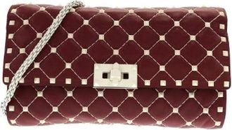 Valentino Pre-owned Shoulder Bags, female, Red, Size: ONE SIZE Pre-owned Garavani Lamb Shoulder Bag