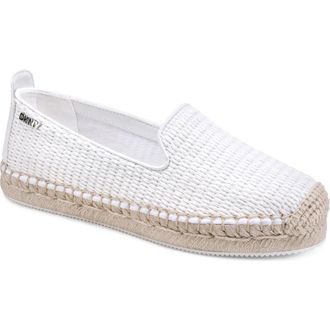 DKNY Mallandra Platform Espadrille Flat in Bright White at Nordstrom, Size 8.5