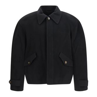 S&eacute;fr Relaxed Wool Jacket - Heren - Jassen - Zwart - Maat: S Wol