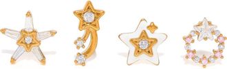 Girls Crew Twinkle Twinkle Set of 4 Stud Earrings in Gold at Nordstrom
