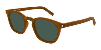 Saint Laurent SL 28 057 Mens Sunglasses Brown Size 49 - Free RX Lenses - Free RX Lenses