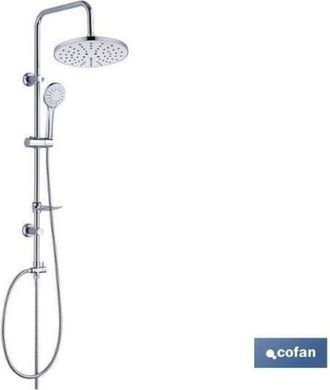 cofan Columna De Ducha Redonda 5 Funciones, Columna De Ducha Redonda Con 5 Funciones De Hidroterapia. El Kit Incluye 1 Mango Con 1 Funci&oacute;n, 1 Flexo Extensib