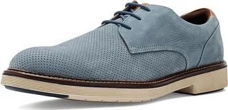 Johnston & Murphy Tyson Perfed Plain Toe Mens Shoes Denim Nubuck : 11.5 M (D), Leather/Nubuck