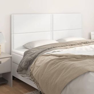 vidaXL Cabeceros 4 Unidades De Cuero Sint&eacute;tico Blanco 100x5x78/88 Cm Vidaxl