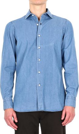 Finamore Napoli Line Washed Denim Tailored Shirt
