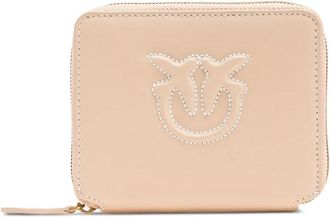 Pinko Leren portemonnees voor vrouwen - Dames - Portefeuilles - Bruin - ONE Size - Accessoires