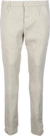 Dondup Heren, Broeken, Beige, Maat: W31 Linnen